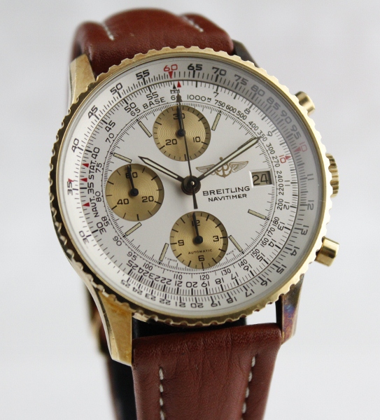 (image for) RARE Breitling 18K GOLD Old Navitimer Chronograph